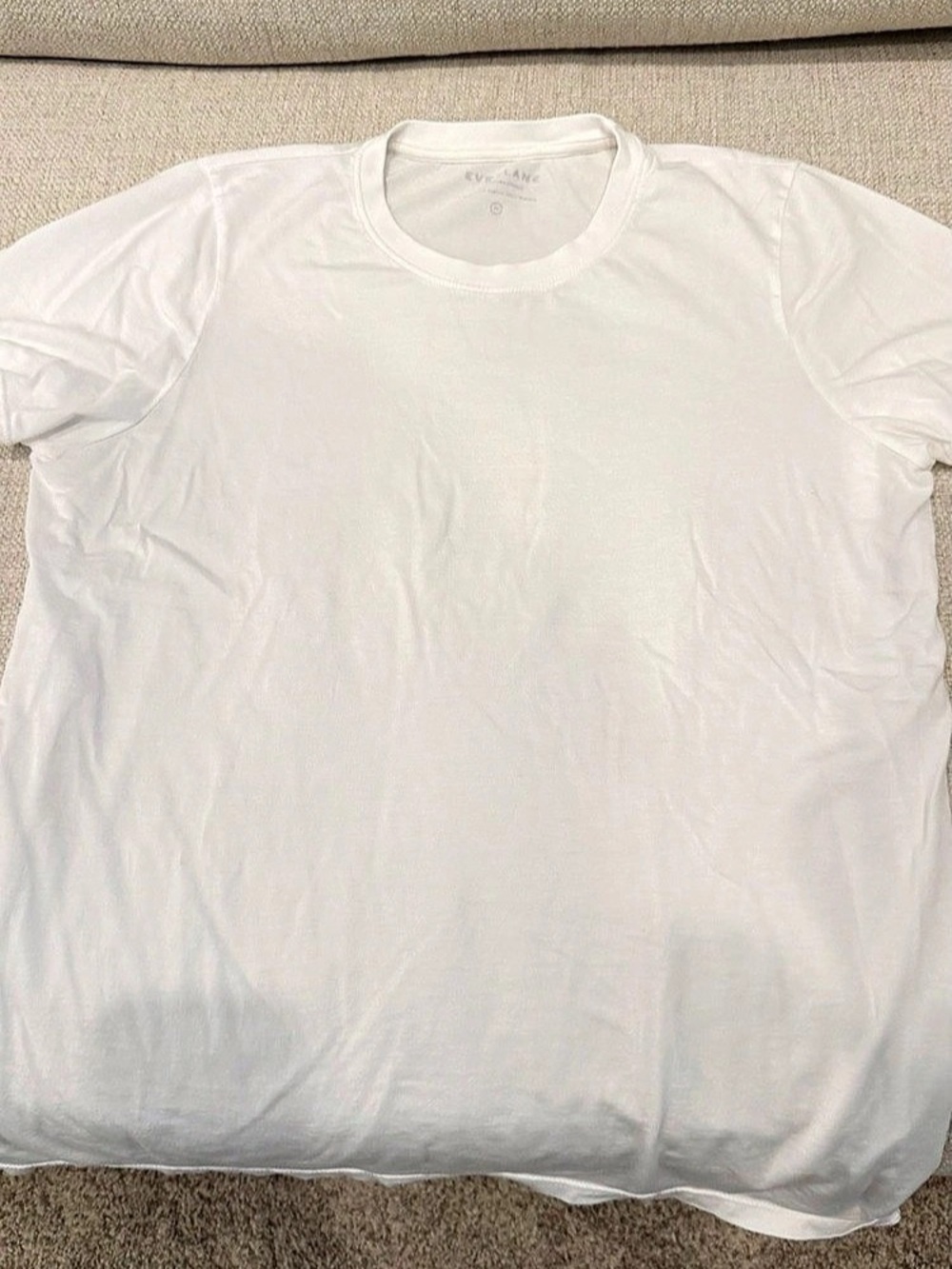 NWOT - Everlane The Premium-Weight Crew White Cotton Tee Size XL